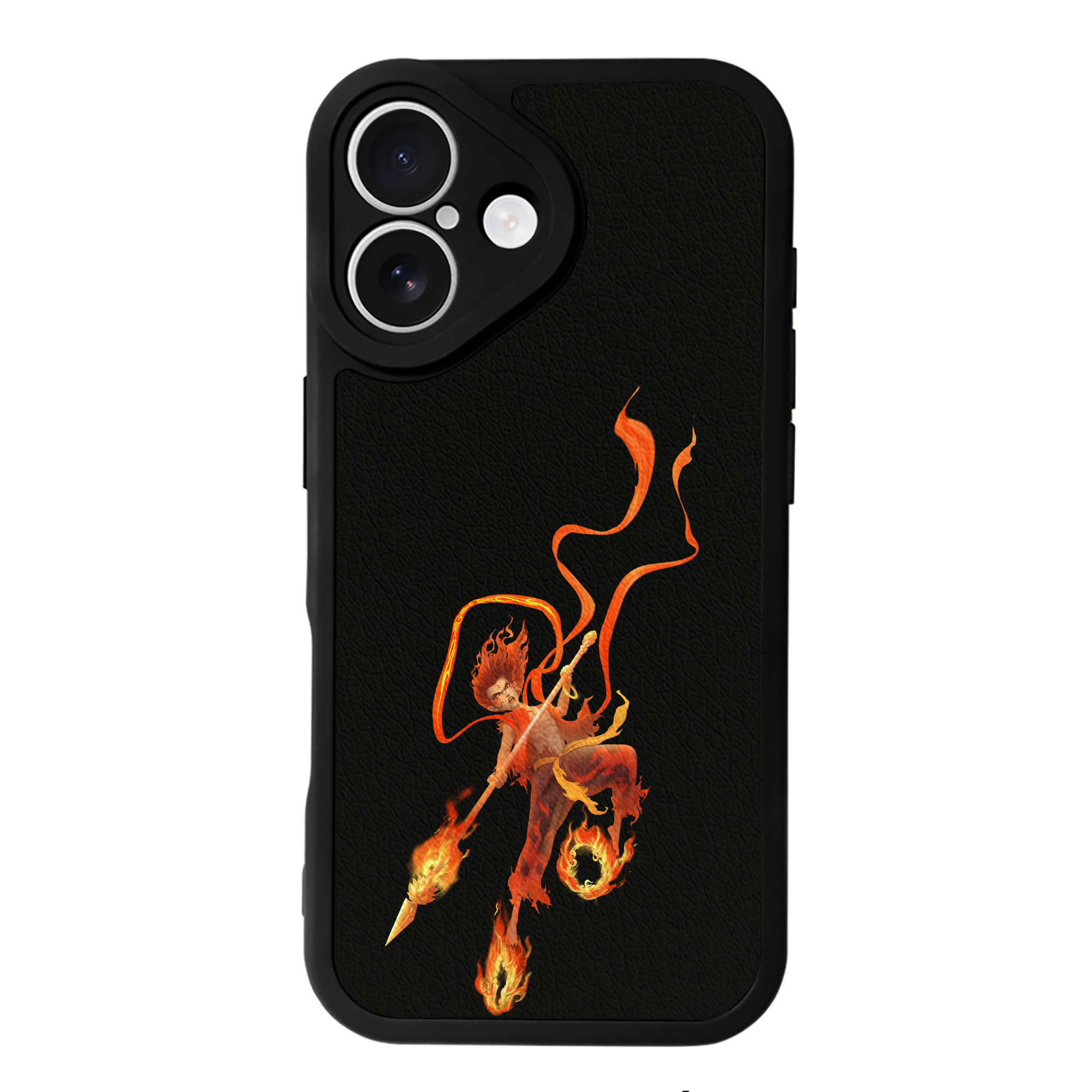 （画像用） Ne Zha 2 ナタ 魔童の大暴れ 【iPhone 16シリーズ対応】シリコンスマホケース（レザー調） 材質：シリコン
